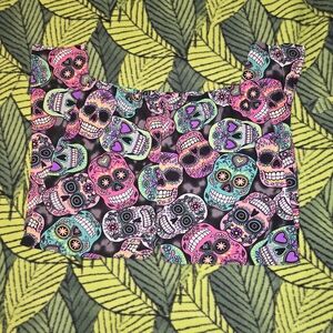 Colorful Sugar Skull Print Leggings